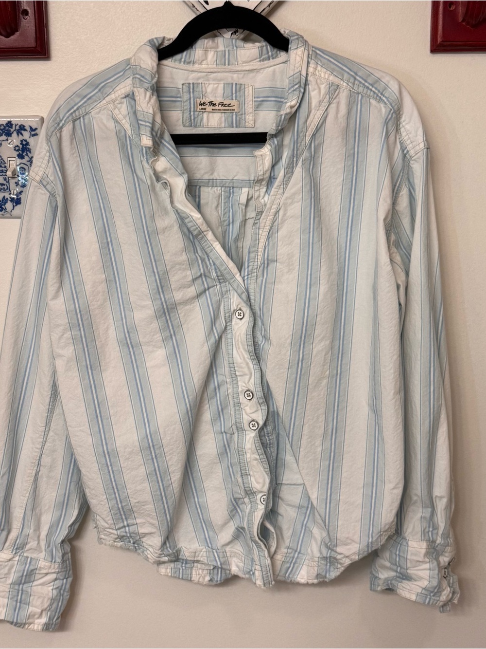 Free people striped button down